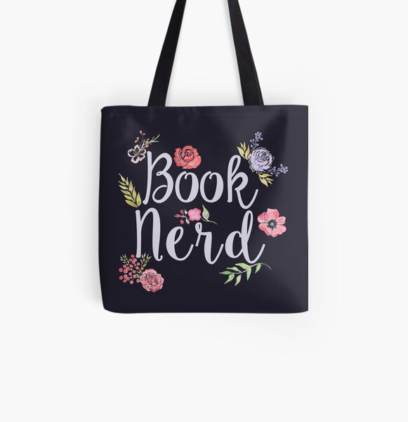 Book Nerd Reverse All Over Print Tote Bag
