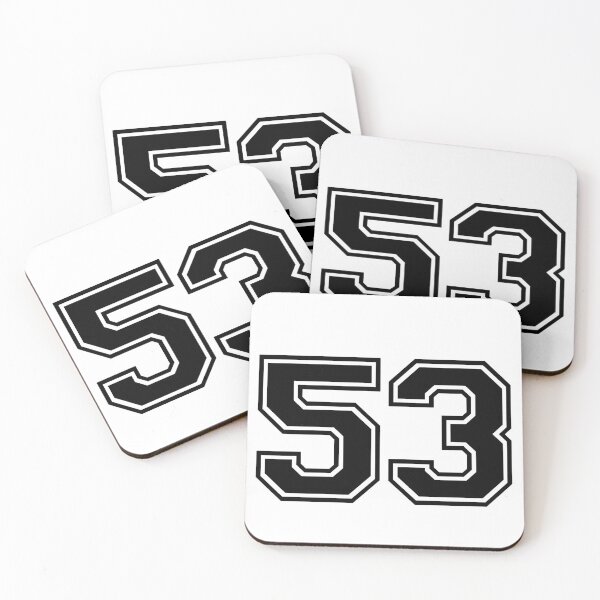 Item preview, Varsity Team Sports Uniform Number #53 - Black designed and sold by RiplMedia.