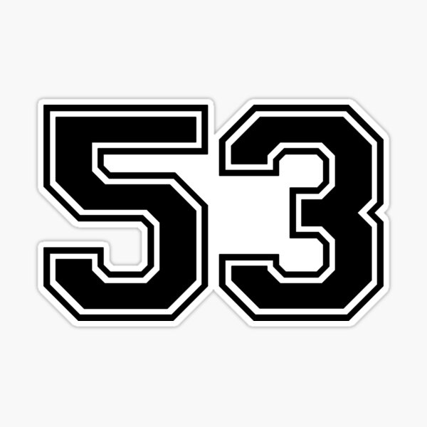 Varsity Team Sports Uniform Number #21 - Black Sticker for Sale by  RiplMedia