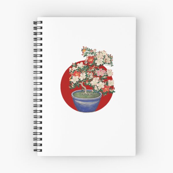 Item preview, Japanese Flag - Blooming Azalea in Blue Pot  designed and sold by weavernap.
