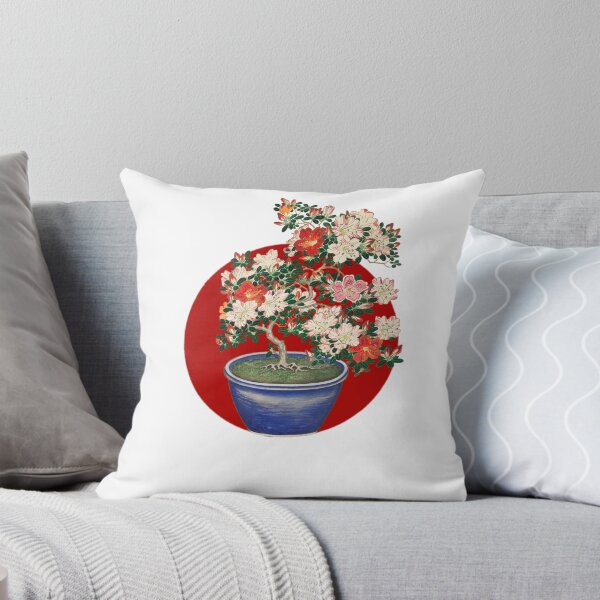 Item preview, Japanese Flag - Blooming Azalea in Blue Pot  designed and sold by weavernap.
