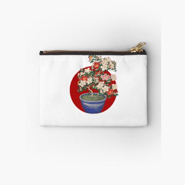 Item preview, Japanese Flag - Blooming Azalea in Blue Pot  designed and sold by weavernap.