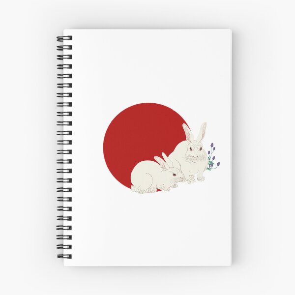 Item preview, Japanese Flag - Rabbits at Full Moon designed and sold by weavernap.