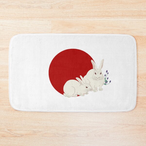 Item preview, Japanese Flag - Rabbits at Full Moon designed and sold by weavernap.