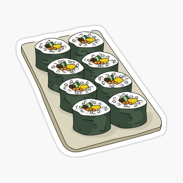 gimbap stickers redbubble