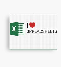 Spreadsheet Love Canvas Print