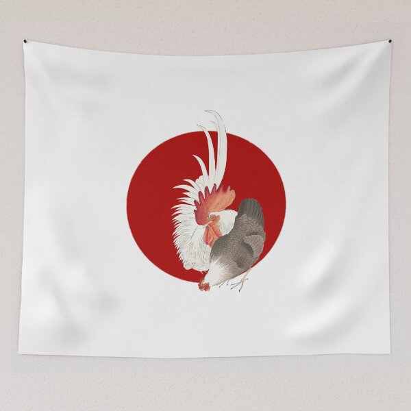 Item preview, Japanese Flag - Rooster and Chicken designed and sold by weavernap.