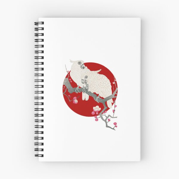 Item preview, Japanese Flag - Cockatoos and Plum Blossom designed and sold by weavernap.