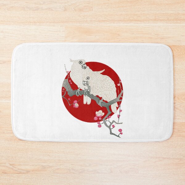 Item preview, Japanese Flag - Cockatoos and Plum Blossom designed and sold by weavernap.