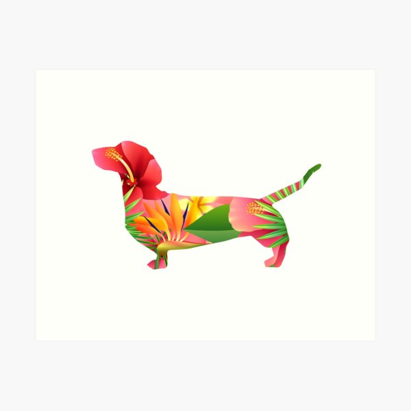 Item preview, Dachshund Hawaii designed and sold by tiffanyo.
