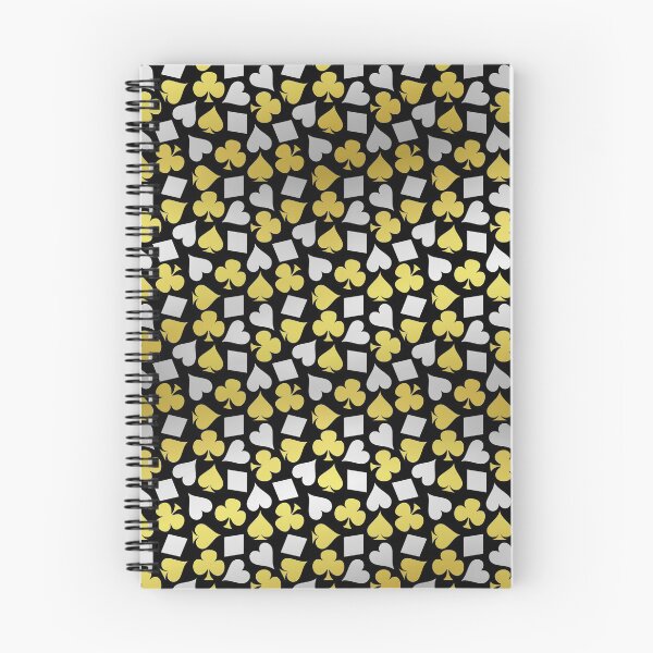 Item preview, Poker Card Suits Las Vegas Casino Gambler Silver Gold Pattern designed and sold by emkayhess.