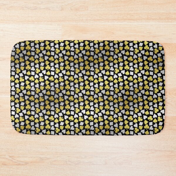 Item preview, Poker Card Suits Las Vegas Casino Gambler Silver Gold Pattern designed and sold by emkayhess.