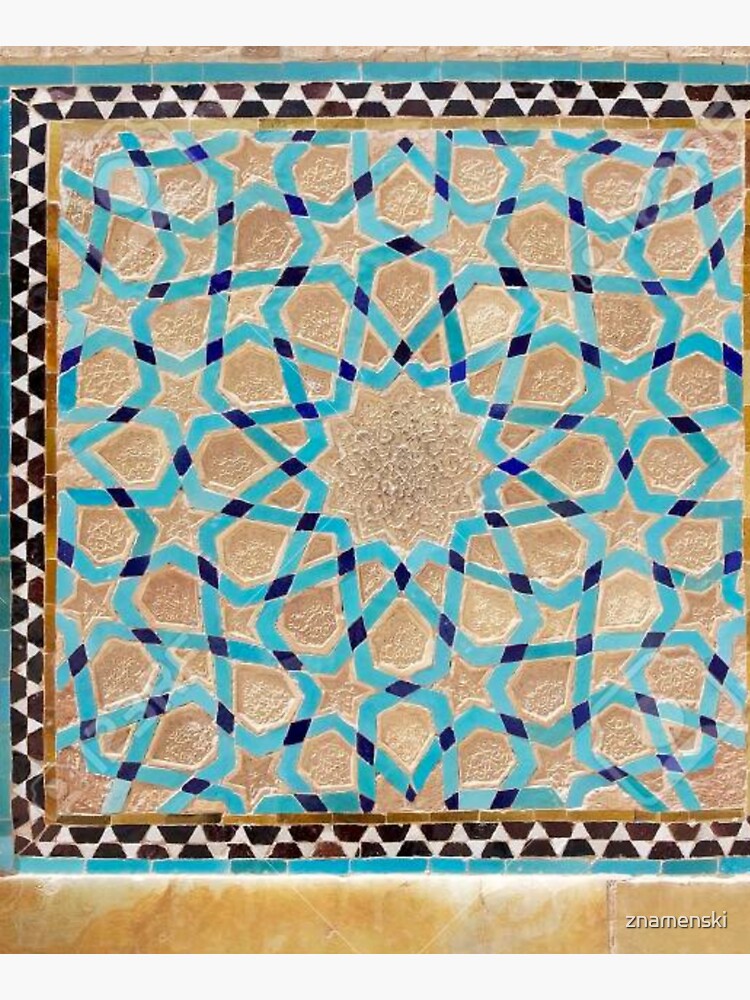 Details of the mosaic at the Jame Mosque of Yazd by znamenski