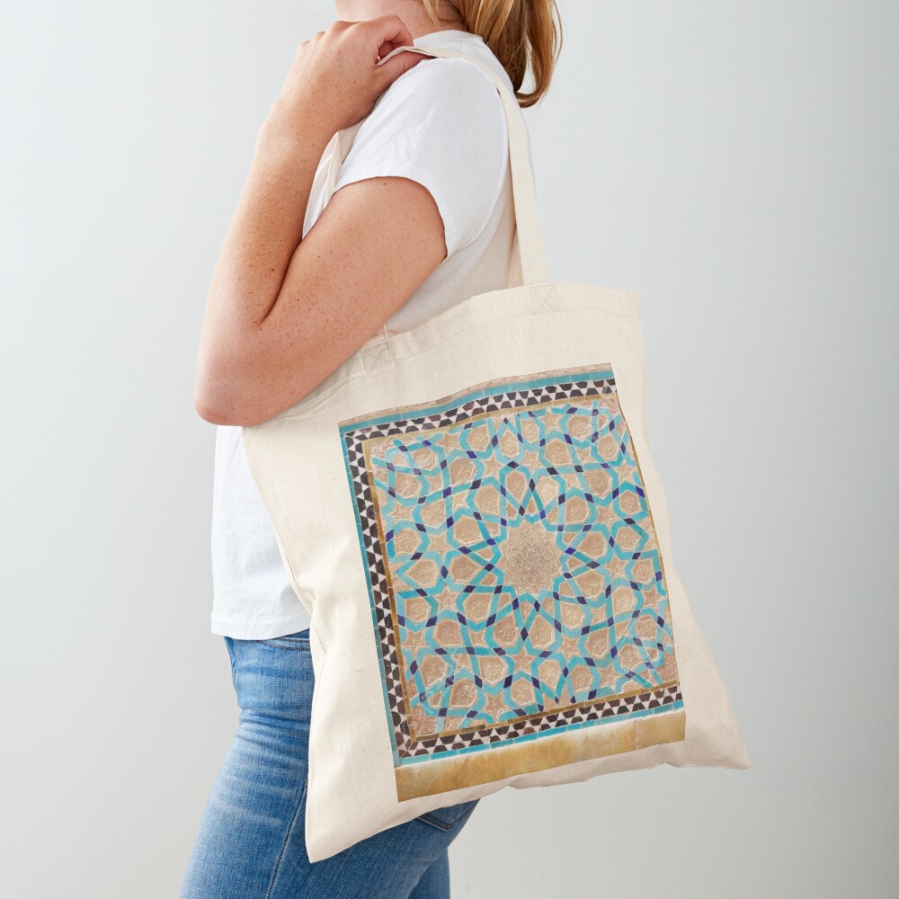 Details of the mosaic at the Jame Mosque of Yazd Tote Bag