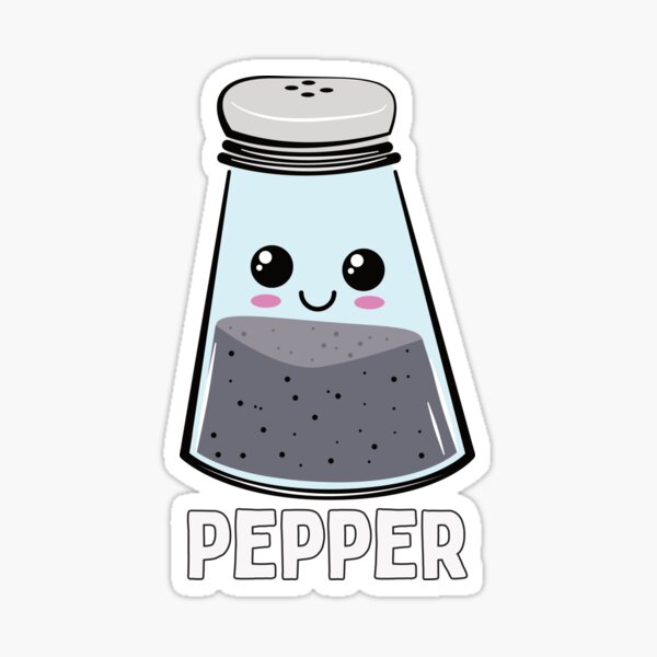 Cute Salt, Pepper, and Paprika Family Sticker for Sale by