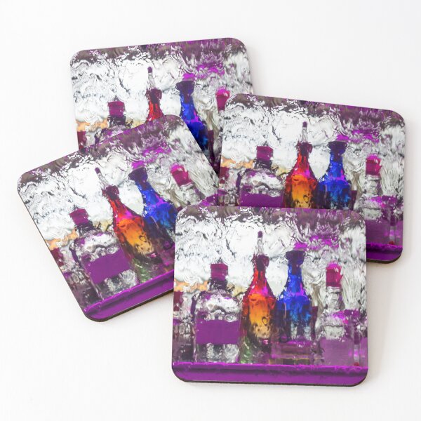 Item preview, Bottles Behind Water Fountain Abstract designed and sold by AvocaSpring.