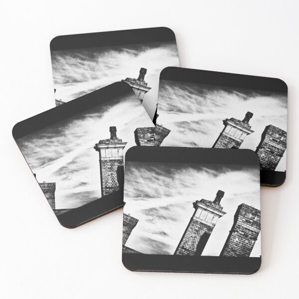Item preview, Chimneys of Kettering Station in b&w from Kettrin' Kollection designed and sold by designbywhacky.
