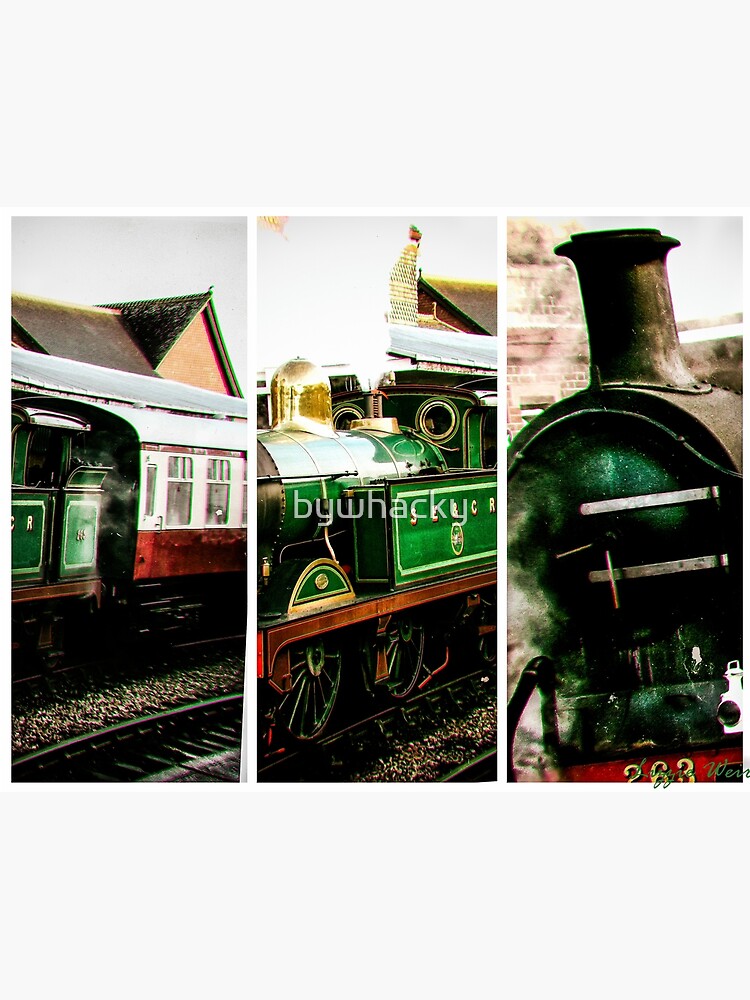 Thumbnail 2 of 2, Greeting Card, Steam on the Bluebell Line designed and sold by bywhacky.