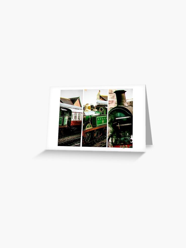 Thumbnail 1 of 2, Greeting Card, Steam on the Bluebell Line designed and sold by bywhacky.