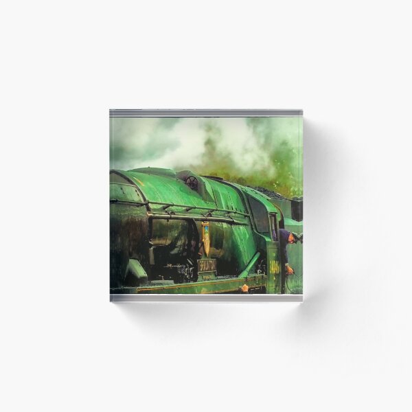 Green Steam again Acrylic Block