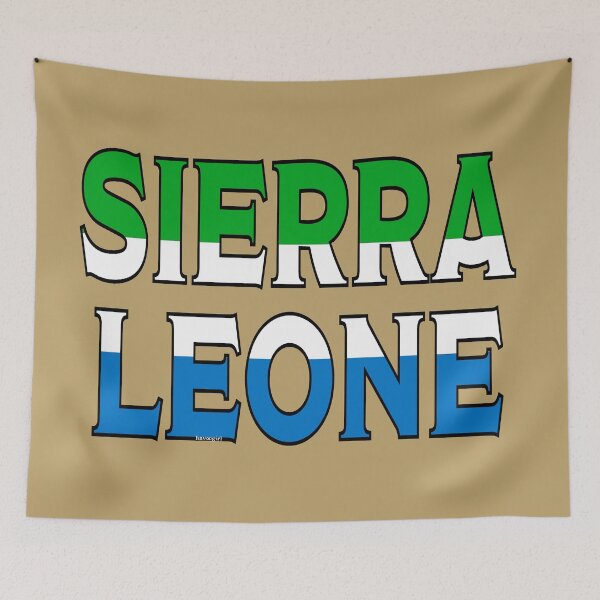 Item preview, Sierra Leone Font with Sierra Leonean Flag designed and sold by Havocgirl.