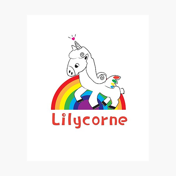 Lilycorne the Unicorn, version 3 Photographic Print