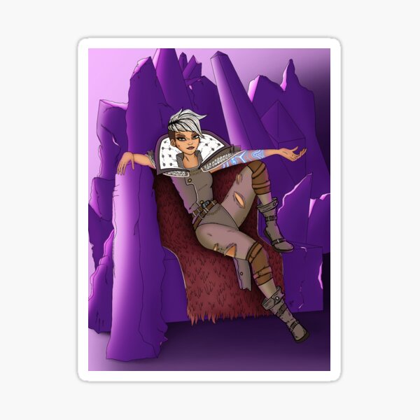 "God Queen Tyreen" Sticker by artsyhali Redbubble