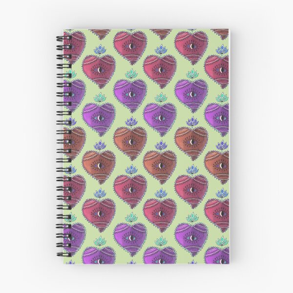 Item preview, Watercolor Mexican heart purple red brown designed and sold by Amandeen.