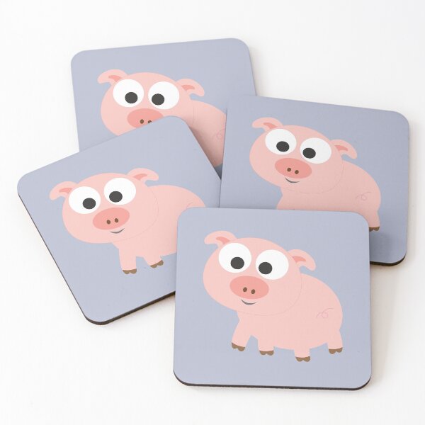 Aperçu de l'œuvre Cochon rose mignon créée et vendue par Hedgie Designs.
