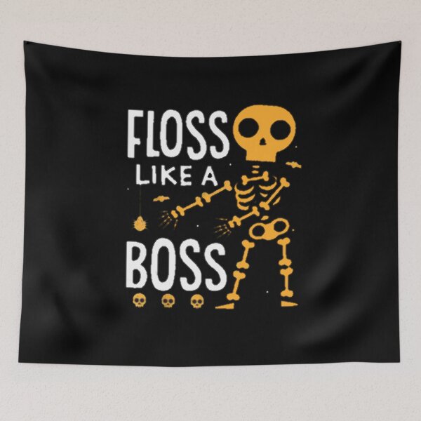 Artikelvorschau, Floss Like A Boss Halloween-Skelett entworfen und verkauft von amethystdesign.
