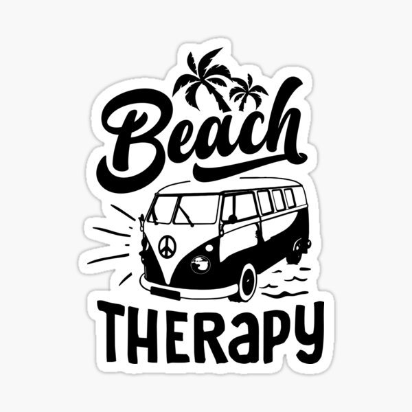 Beach Therapy Summer Fun Tropical Water Ocean Vinyl Decal Free Ship 1755