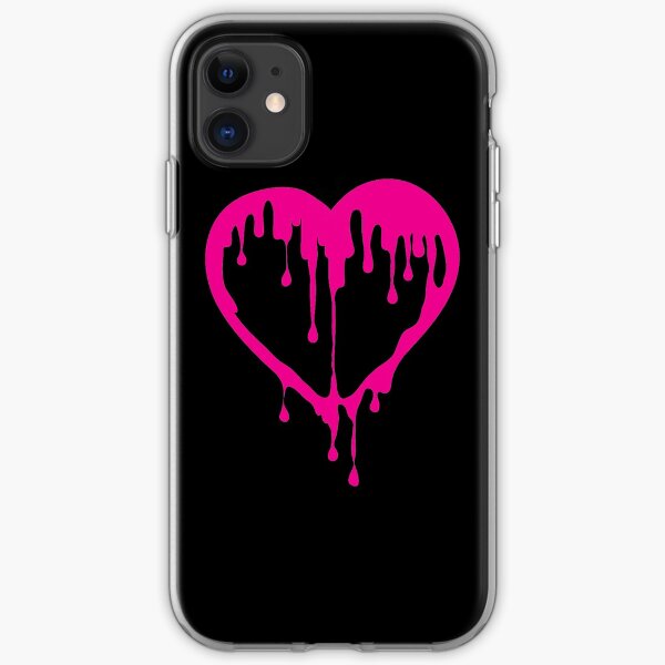 Dripping Heart PINK iPhone Soft Case