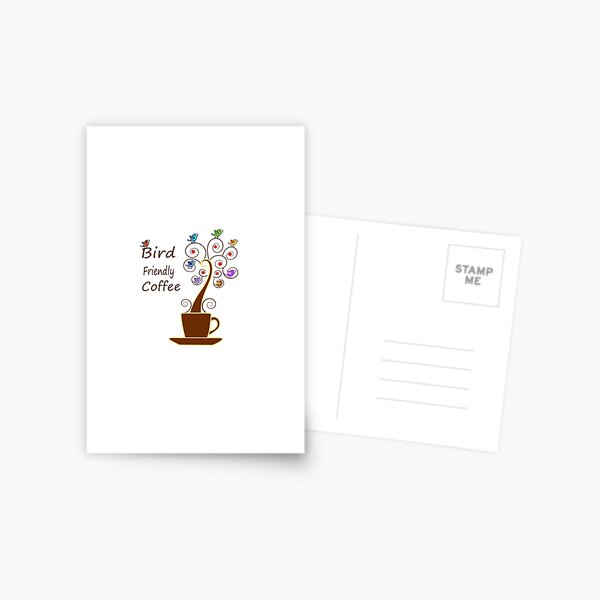 Save Birds' Habitats with Bird Friendly Coffee Postcard