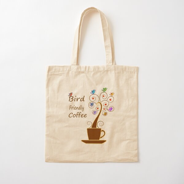 Save Birds' Habitats with Bird Friendly Coffee Cotton Tote Bag