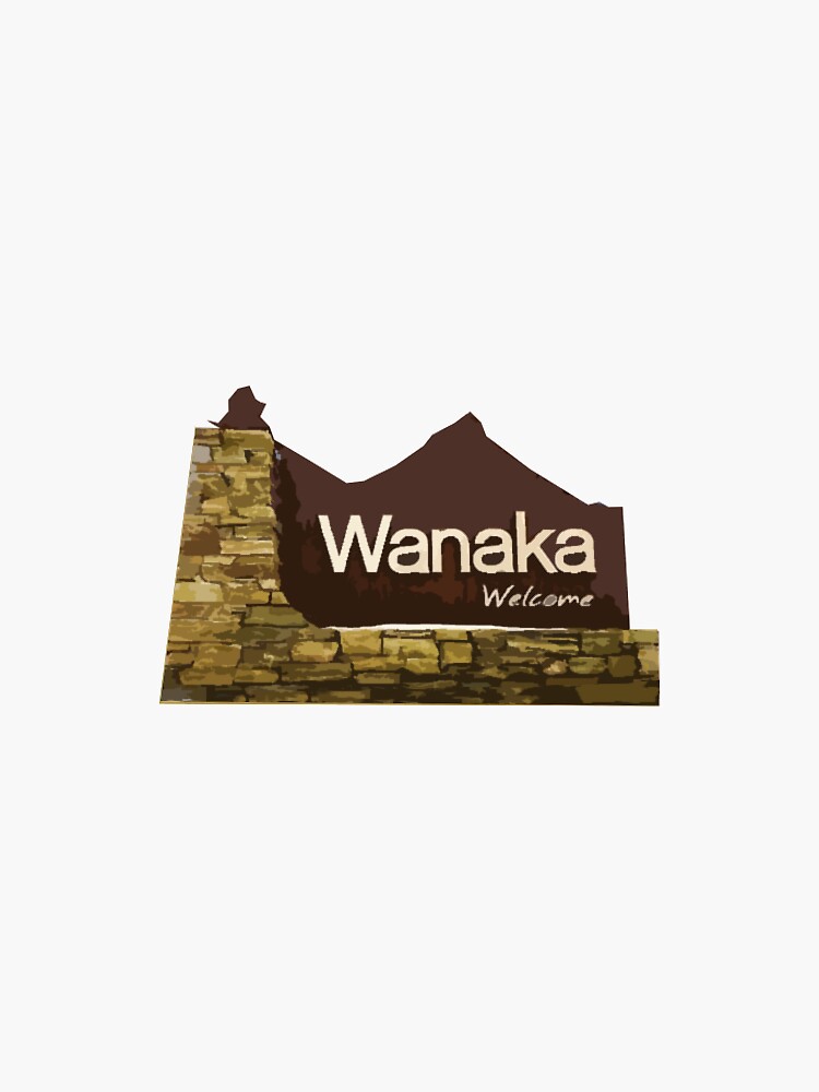 Thumbnail 3 of 3, Sticker, Wanaka New Zealand Lake Wanaka designed and sold by warrenbisch.