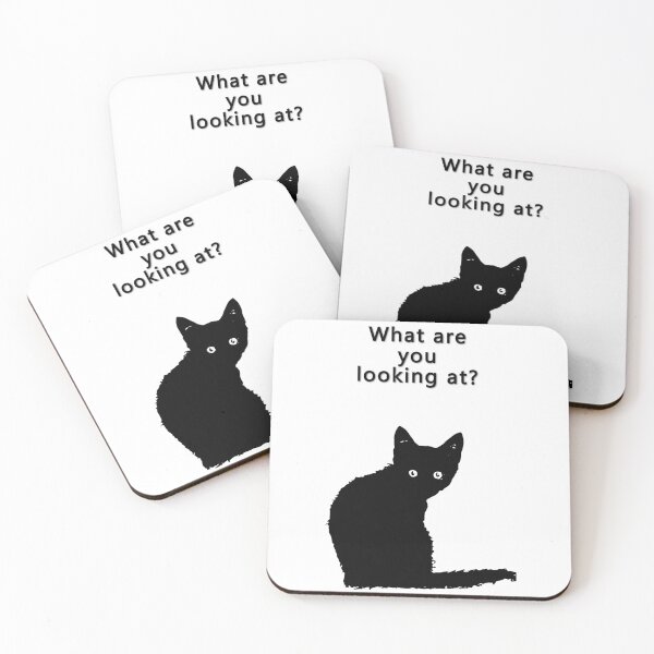 Item preview, What are you looking at black kitty  designed and sold by Trendature Online .
