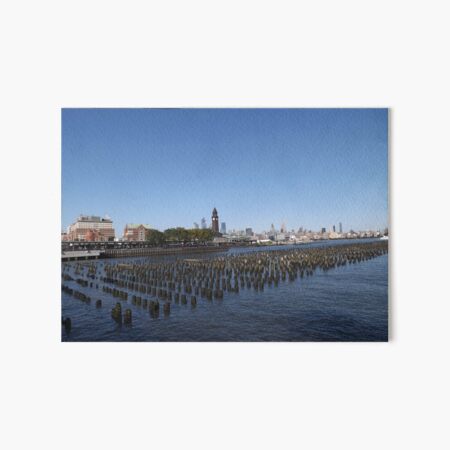 Artikel-Vorschau von Verlassene Piers, Hudson River, Manhattan-Skyline, Hoboken, New-Jersey, designt und verkauft von lenspiro.