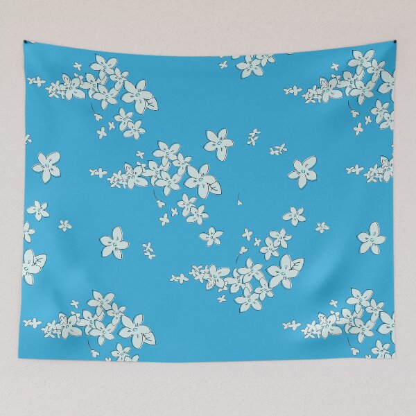 Item preview, David Rose Designs - Show of Flowers (Pale Blue - Larger Scale) designed and sold by Sartabanfi.