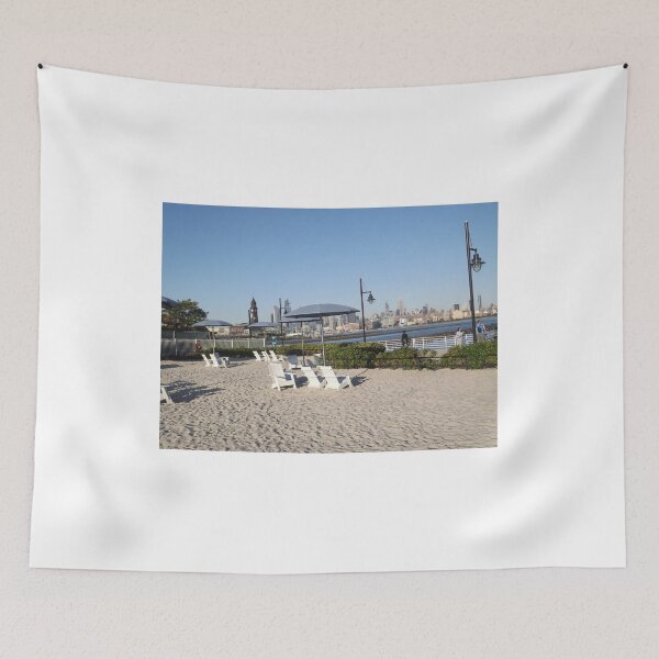 Item preview, Beach, Manhattan Skyline, Hudson River, Hoboken, New Jersey designed and sold by lenspiro.