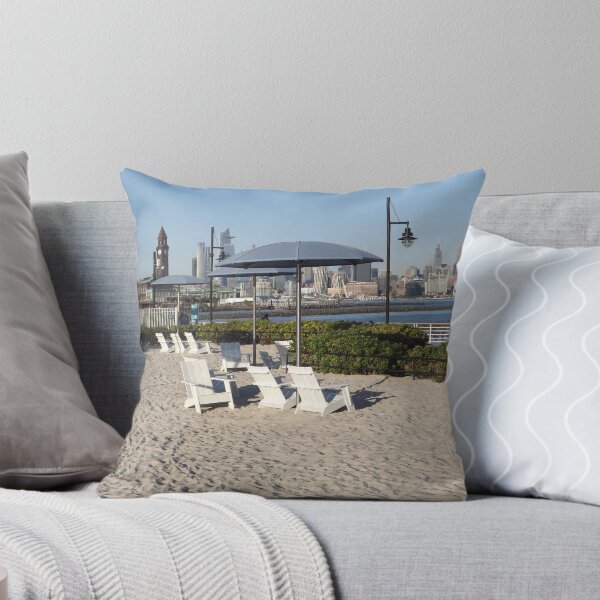 Artikelvorschau, Beach, Manhattan Skyline, Hudson River, Hoboken, New Jersey entworfen und verkauft von lenspiro.
