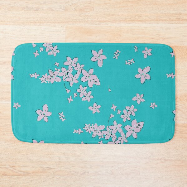 Item preview, David Rose Designs - Show of Flowers (Turquoise and Pink - Larger Scale) designed and sold by Sartabanfi.