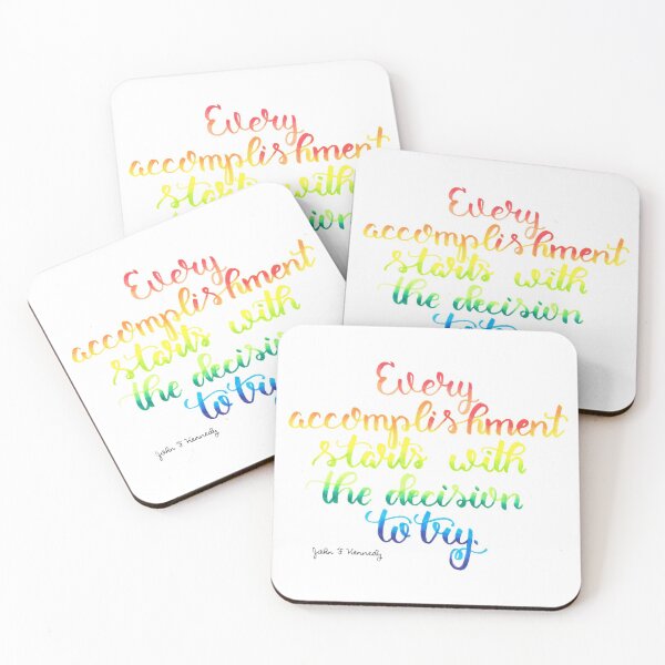 Item preview, Every Accomplishment Starts With the Decision to Try designed and sold by FleurBennet.