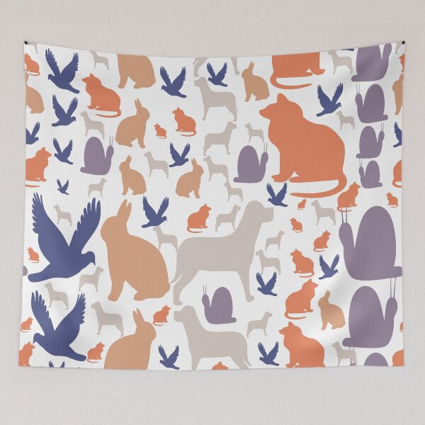 Item preview, Orang blue animal design patterns designed and sold by hutofdesigns.