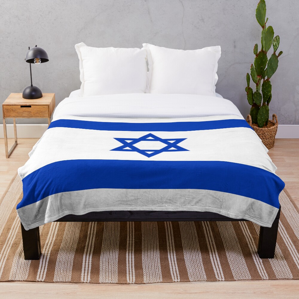 "Israel Flag Israeli Patriotic" Throw Blanket by YLGraphics Redbubble