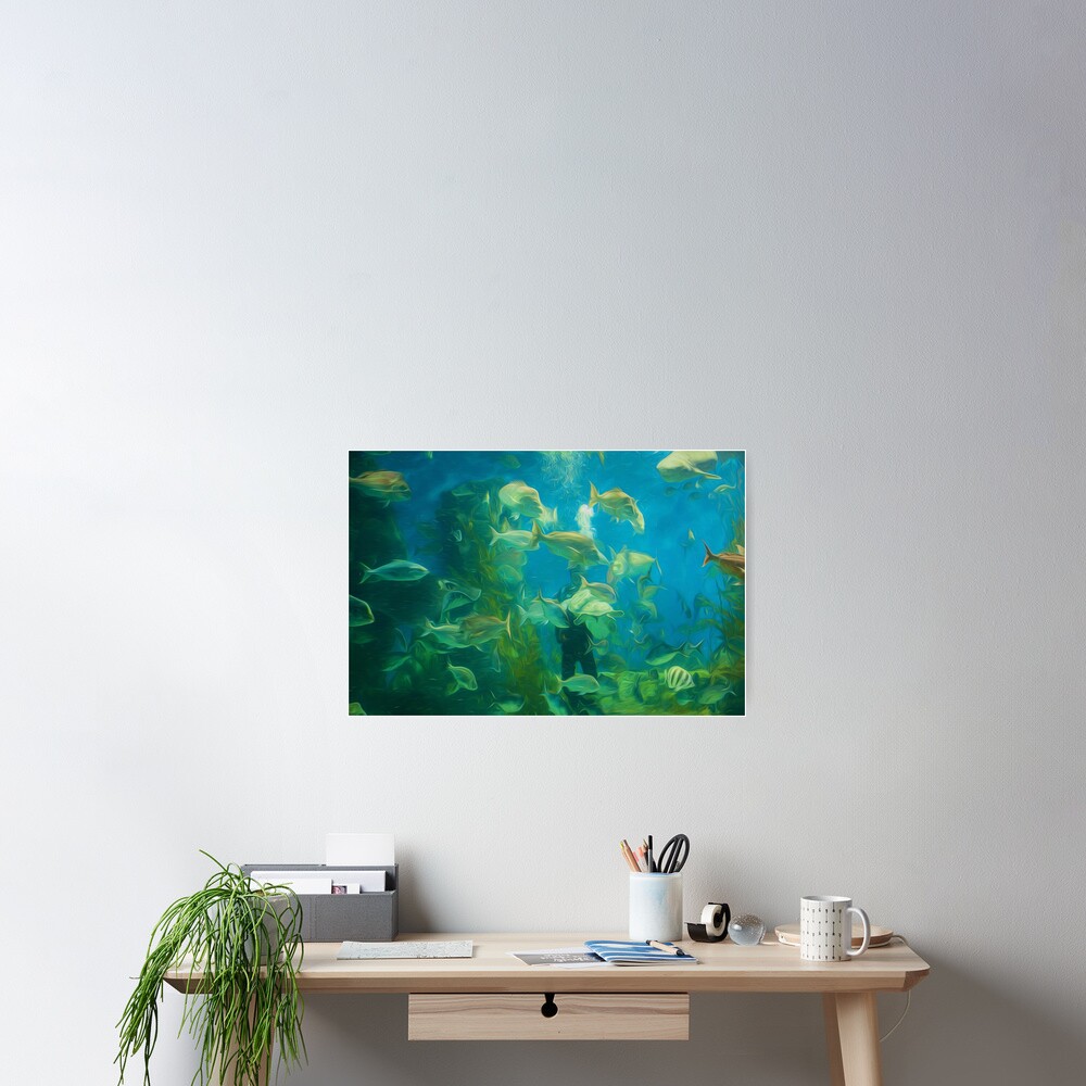 Cool Aquarium (digital painting) Poster