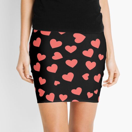 Patrón del corazón Minifalda