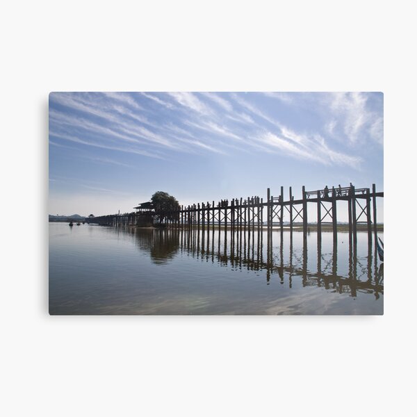 Amarapura U Beins Bridge Metal Print