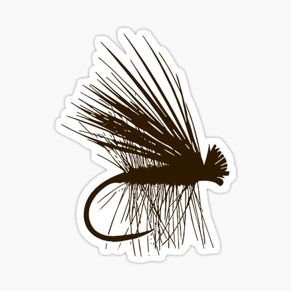 The Elk Hair Caddis Fly - Dark Brown Sticker
