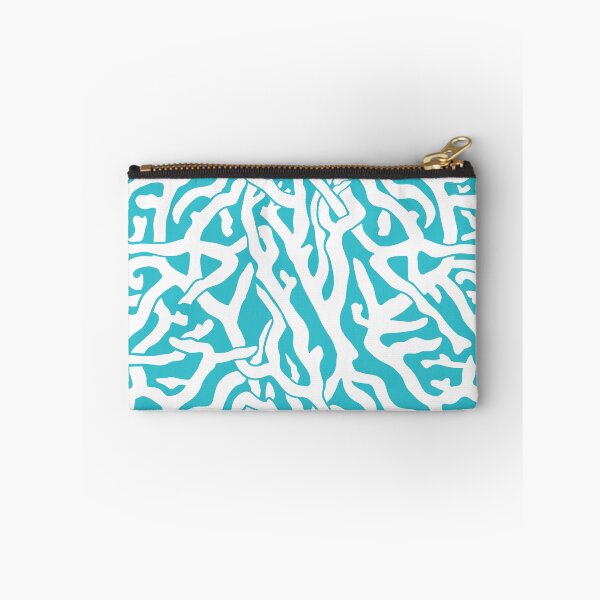 Item preview, Coral Reef Pattern White Aqua Blue Beach designed and sold by emkayhess.