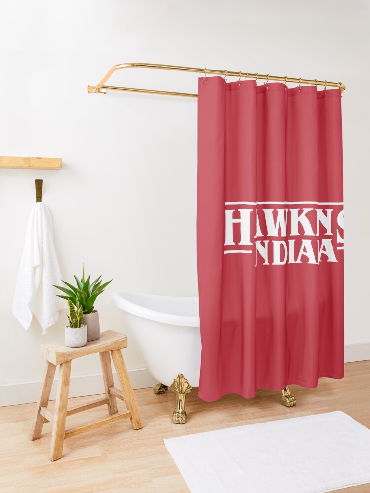 Alternate view of Not in Hawkins Anymore Shower Curtain
